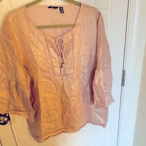 Ellen Tracy Powder Pink Blouse